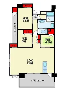 福岡県北九州市小倉北区清水5丁目【マンション】の間取り