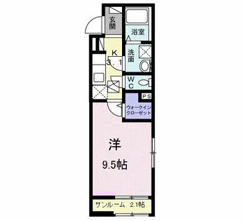 ミニョンドミール【1階】の間取り