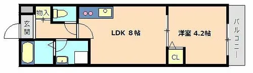 クラブメゾン明石樽屋町【205号室】の間取り