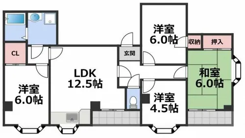 ゴッドフィールドⅡ【8階】の間取り