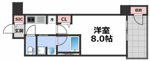 セイワパレス深江橋駅前【4階】の間取り