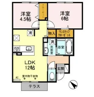 コーポラスイヅツ【1階】の間取り