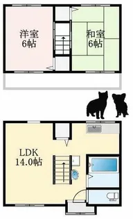大阪府堺市東区日置荘西町5丁【一戸建】の間取り