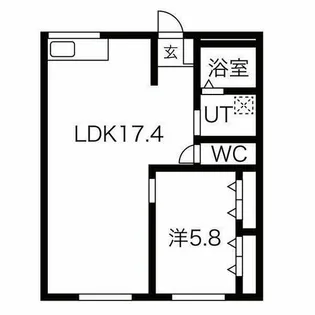 中央通パレスハイツ【403号室】の間取り