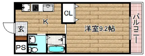 ヴィラ高槻【203号室】の間取り