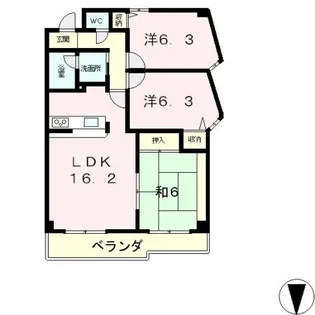 忠兵衛ビル晴嵐【1階】の間取り