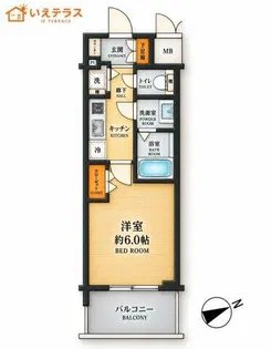 プレサンスジェネ新神戸ステーションフロント【7階】の間取り
