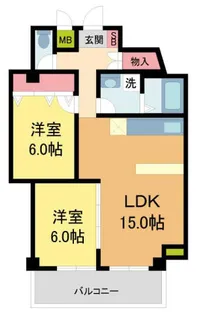竹園マンション【3階】の間取り
