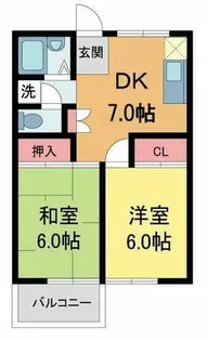 宝旭ハイツ【3階】の間取り