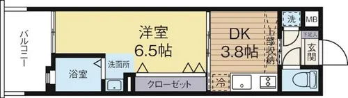 福岡県福岡市博多区住吉5丁目【マンション】の間取り