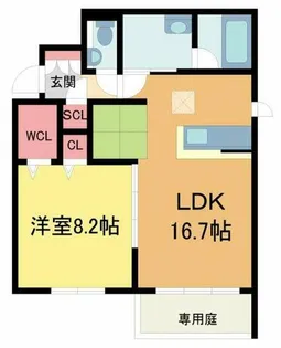 Grande御影中町【103号室】の間取り