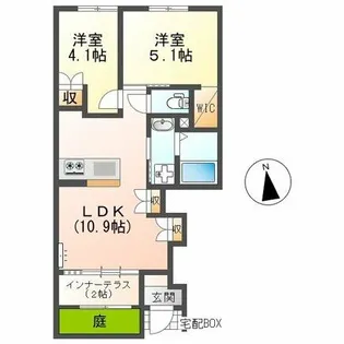 エスベランサ Ⅴ【103号室】の間取り