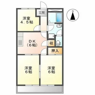 ハイコーポサードタウン【203号室】の間取り