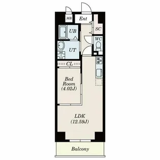 Primal千種stelo【13階】の間取り