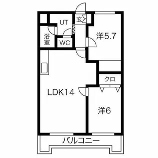 スカイフォート【1階】の間取り