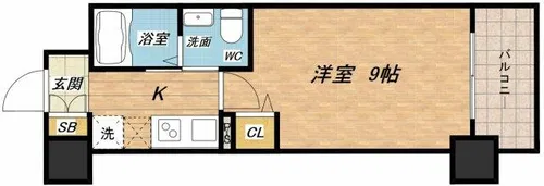 APRILE南森町【14階】の間取り