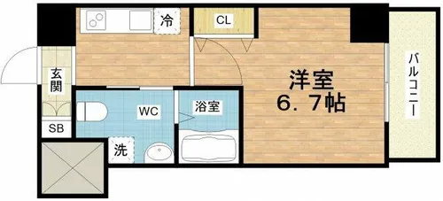 エルプレイス本町【9階】の間取り