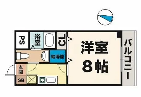 ニューバーリヤ学院坂【405号室】の間取り