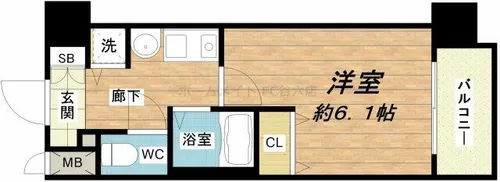 プレサンス大手前パークサイドⅡ【2階】の間取り