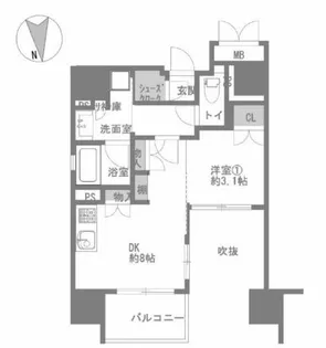 ソルティア大手前【404号室】の間取り
