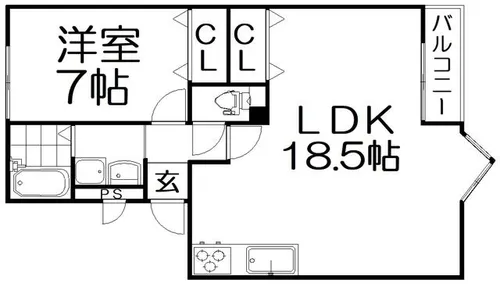アルカディア【1階】の間取り