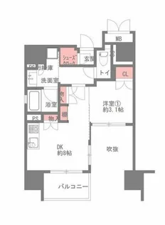 ソルティア大手前【4階】の間取り