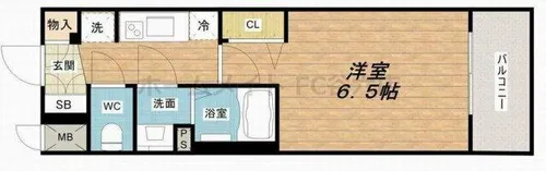 プレサンスOSAKA DOMECITYスクエア【2階】の間取り