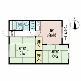 ハイツヒサシ【1階】の間取り