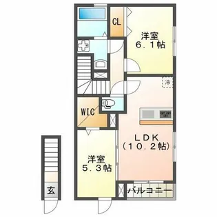 フェーブ千代が丘【2階】の間取り