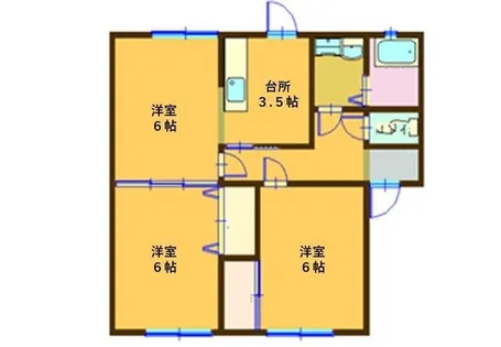 プランドールMITANI【1階】の間取り