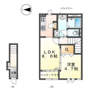 Grand villa 碧【206号室】の間取り