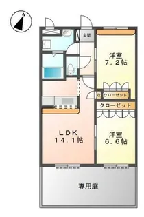 グレイスヴィラ【1階】の間取り