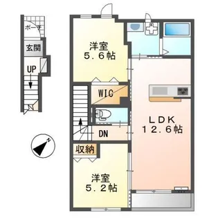 ウィステリア北条【2階】の間取り