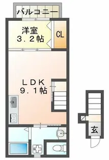 サンフォルテ三木西【2階】の間取り