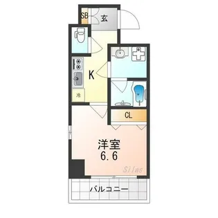 アスヴェル京都二条駅前【10階】の間取り