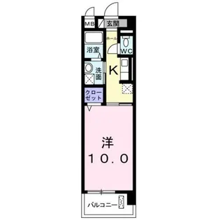 シカタ シャンブレットⅠ【7階】の間取り