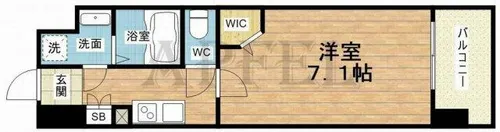 1Kの間取り画像