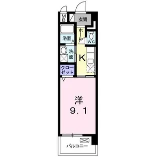 シカタ シャンブレットⅡ【2階】の間取り