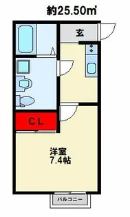 フェルト【103号室】の間取り