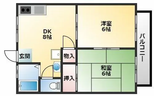 エクセルハイツ【1階】の間取り