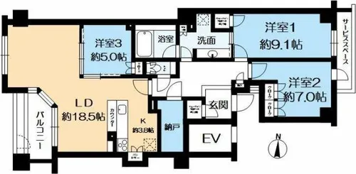パークコート御影ザフォレスト【2階】の間取り
