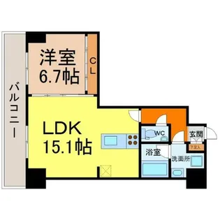 エルミタージュ新栄【8階】の間取り