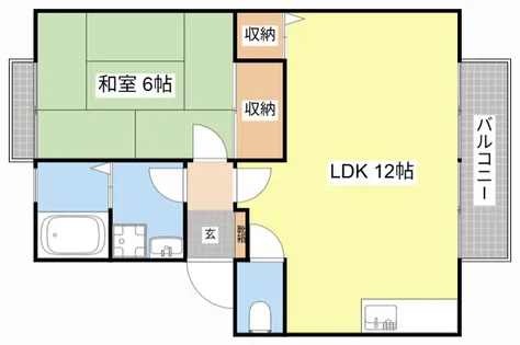 COLORS大津京【101号室】の間取り