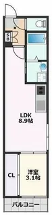 サンメイプル上新庄【2階】の間取り