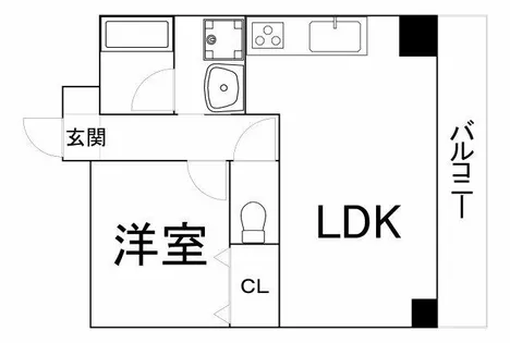 大阪府大阪市北区本庄西2丁目【マンション】の間取り