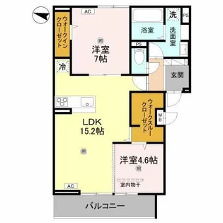 トリシアノーステラス【3階】の間取り