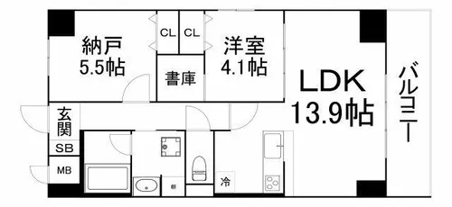 大阪府大阪市生野区勝山北1丁目【マンション】の間取り