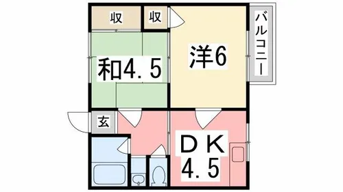喜多マンション【201号室】の間取り