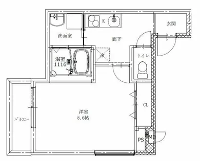 フジパレス鳳中町ノース【1階】の間取り