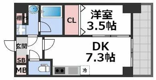 エスリードレジデンス大阪天王寺【11階】の間取り